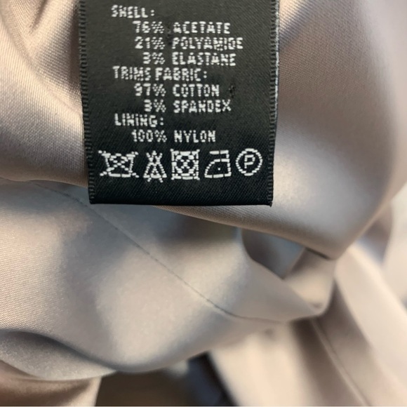 REISS Satin Grey Strapless mini Dress Size 10 formal - Picture 12 of 13